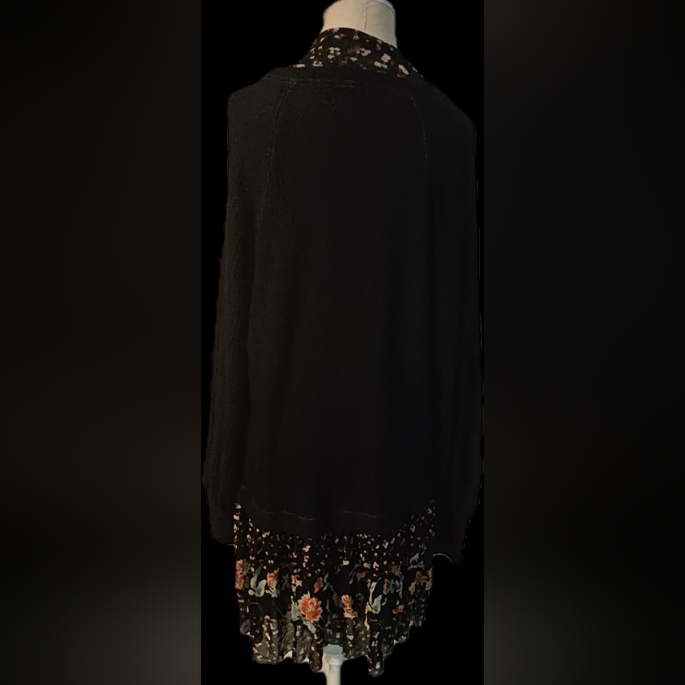 Black Floral Dress Women's Elegant Floral Print Dress - Picture 3 of 5